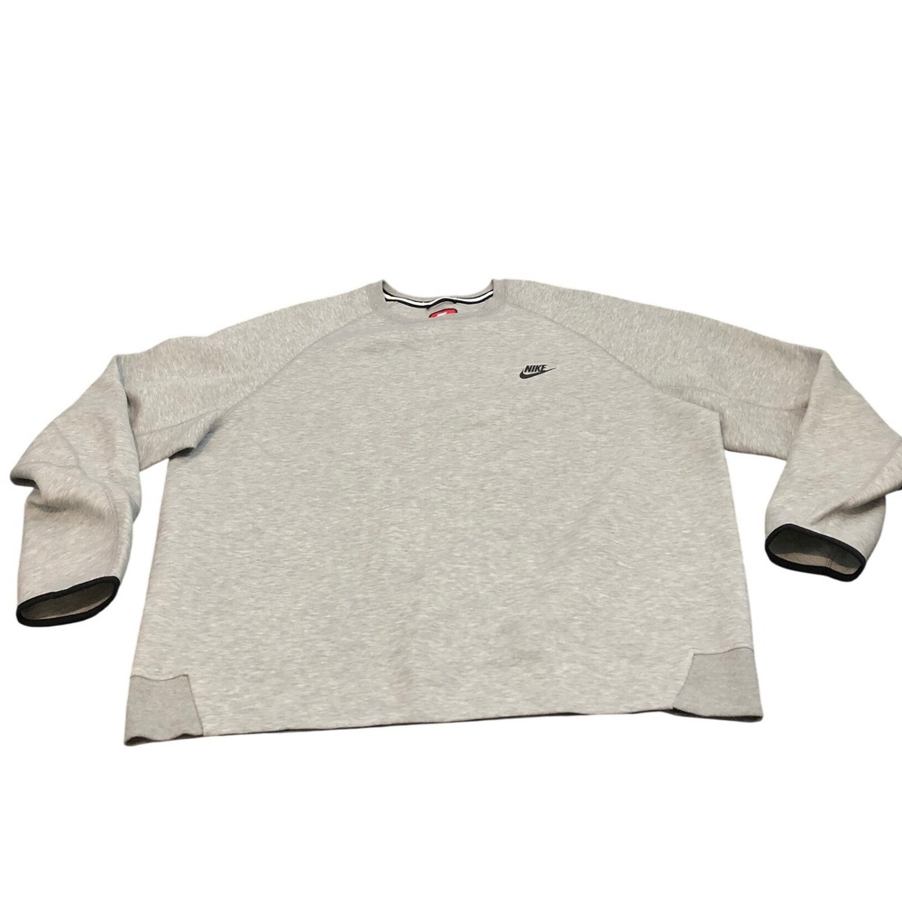 Nike Tech Fleece Crew Neck Sweatshirt Pullover Jumper - Grey XXL FB7916-063